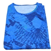 Mavi Desenli Boyu Uzun T-Shirt 102 - 4