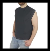Oversized Siyah Spor T-shirt 1069 thumbnail 2