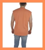 Turuncu Acid Yıkamalı Erkek T-shirt thumbnail 3