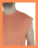 Turuncu Acid Yıkamalı Erkek T-shirt thumbnail 4