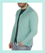 Polo Yaka Önü Açık Turkuaz T-shirt - 4
