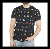 Siyah Yazı Detaylı T-shirt 1064 - 1