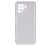 Oppo Reno 5 Lite Kılıf Simli Renkli Silikon - 7
