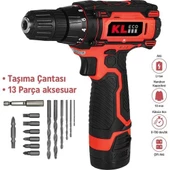 Kleco 12V/1.3Ah. Çift Akü Li-ion Şarjlı Matkap Ke2213nm-db thumbnail 1