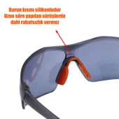 Bisiklet Güneş Gözlüğü UV Korumalı Silikon Burunlu Bisikletçi Gözlük Füme - 3