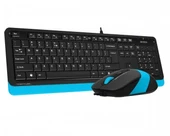 A4 TECH F1010 Q USB MAVİ TR MM KLAVYE+OPTİK MOUSE - 2