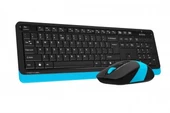 A4 TECH FG1010 Q 2.4 GHZ USB MAVİ KLAVYE+MOUSE KABLOSUZ SET - 2