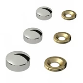 Dekoratif Vida Kapağı Kapatıcı 20 mm Parlak Krom Metal Vida Tapası Tıpası (50 ADET) - 5