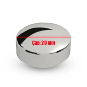 Dekoratif Vida Kapağı Kapatıcı 20 mm Parlak Krom Metal Vida Tapası Tıpası (50 ADET) - 4