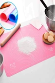Tilbe Home Silikon Hamur Matı Hamur Açma Pasta Fırın Altlığı Matı Ölçülü Hamur Yoğurma Pudra Orta Boy 50X40 - 3