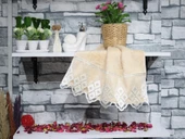 Fransız Dantelli İrina El Yüz Havlusu - 2 Renk thumbnail 2