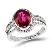 2,91 Ct Pırlanta Yakut Yüzük - 1