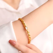 55 gr(gram) 22 Ayar Adana Parlağı Bilezik thumbnail 2