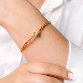 20 gr(gram) 22 Ayar Kilitli Burma Bilezik thumbnail 2