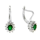 0,79 Ct Zümrüt Pırlanta Küpe - 1