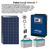 Teknovasyon Arge Güneş Enerjisi Bağ Evi Solar Paketi 3KVA İnverter 285W Güneş Paneli 100AH Jel Akü - 3