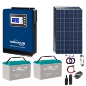 Teknovasyon Arge Güneş Enerjisi Bağ Evi Solar Paketi 3KVA İnverter 285W Güneş Paneli 100AH Jel Akü - 1