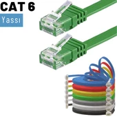 IRENIS CAT6 Kablo Yassı Ethernet Network Lan Ağ İnternet Kablosu  10 Metre Yeşil - 3