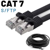 IRENIS CAT7 Kablo S/FTP LSZH Ethernet Network Lan Ağ Kablosu   7.50 Metre Siyah - 1