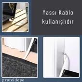 IRENIS CAT7 Kablo Yassı FTP Ethernet Network LAN Ağ Kablosu   7.50 Metre Siyah - 9