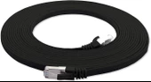 IRENIS CAT7 Kablo Yassı FTP Ethernet Network LAN Ağ Kablosu   7.50 Metre Siyah - 12