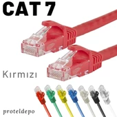 IRENIS CAT7 Kablo Ethernet Network İnternet Lan Ağ Kablosu   1 Metre Kırmızı - 1