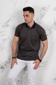 POLO YAKA CEPLİ KLASİK KESİM DESENLİ ERKEK T-SHİRT - 10