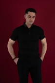 SLİMFİT POLO YAKA DÜĞMELİ MERSERİZE KUMAŞ ERKEK T-SHİRT thumbnail 9