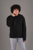 OVERSİZE BASKILI PAMUKLU ERKEK SWEATSHİRT - 8