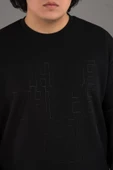 OVERSİZE BASKILI PAMUKLU ERKEK SWEATSHİRT - 10
