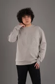 OVERSİZE BASKILI PAMUKLU ERKEK SWEATSHİRT - 2