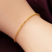 Doç Zincir Taşsız Altın Bileklik thumbnail 2