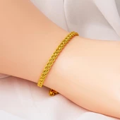 Burgu Zincir 14 Ayar Altın Bileklik thumbnail 2