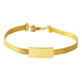 Taşsız Trabzon Hasır 14 Ayar Altın Bileklik thumbnail 1