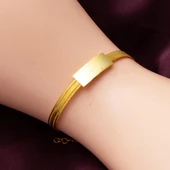 Taşsız Trabzon Hasır 14 Ayar Altın Bileklik thumbnail 2