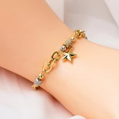 Yıldız 14 Ayar Halkalı Altın Bileklik thumbnail 2