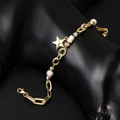 Yıldız 14 Ayar Halkalı Altın Bileklik thumbnail 3