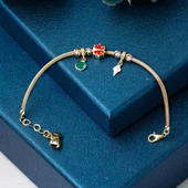 Figürlü 14 Ayar Altın Çocuk Bilekliği thumbnail 4