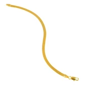 3 mm Enli 14 Ayar Altın Ezme Bileklik thumbnail 4