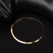 3 mm Enli 14 Ayar Altın Ezme Bileklik thumbnail 3