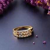 Çift Sıra Dorika Toplu Altın Yüzük thumbnail 5