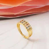 Çift Sıra Dorika Toplu Altın Yüzük thumbnail 3