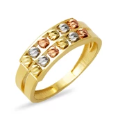 Çift Sıra Dorika Toplu Altın Yüzük thumbnail 1