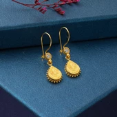 Damla Tuğra Kolye & Küpeli Altın Set - 5