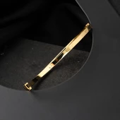 Çivili 14 Ayar Altın Kelepçe Bilezik thumbnail 7