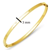 Çivili 14 Ayar Altın Kelepçe Bilezik thumbnail 5