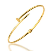 Taşsız 14 Ayar Çivi Altın Bilezik thumbnail 1