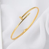 Taşsız 14 Ayar Çivi Altın Bilezik thumbnail 3