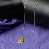 J Harfi Oval Altın Kolye thumbnail 3