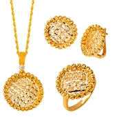 Yaşam Çiçeği Altın Nişan Takı Seti thumbnail 1